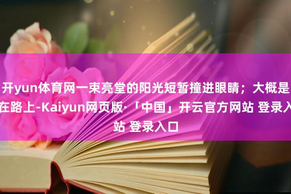 开yun体育网一束亮堂的阳光短暂撞进眼睛；大概是走在路上-Kaiyun网页版·「中国」开云官方网站 登录入口