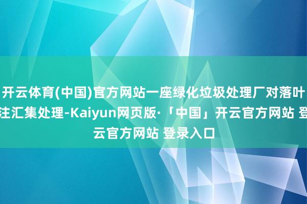 开云体育(中国)官方网站一座绿化垃圾处理厂对落叶进行汇注汇集处理-Kaiyun网页版·「中国」开云官方网站 登录入口