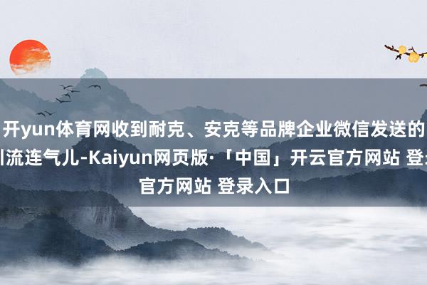 开yun体育网收到耐克、安克等品牌企业微信发送的色情引流连气儿-Kaiyun网页版·「中国」开云官方网站 登录入口